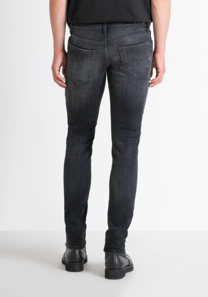 Jeans Men Antony Morato Tapered Fit 034Ozzy034 Jeans In Dark VintageEffect Denim With Rips Black