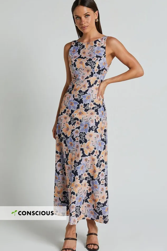 Jenibelle Midi Dress 8211 Boat Neck Open Back Sleeveless Bias Cut Slip Dress In Mellow Floral Women Showpo Curve Clothes Jenibelle Midi Dress 8211 Boat Neck Open Back Sleeveless Bias Cut Slip Dress In Mellow Floral Women Showpo Curve Clothes