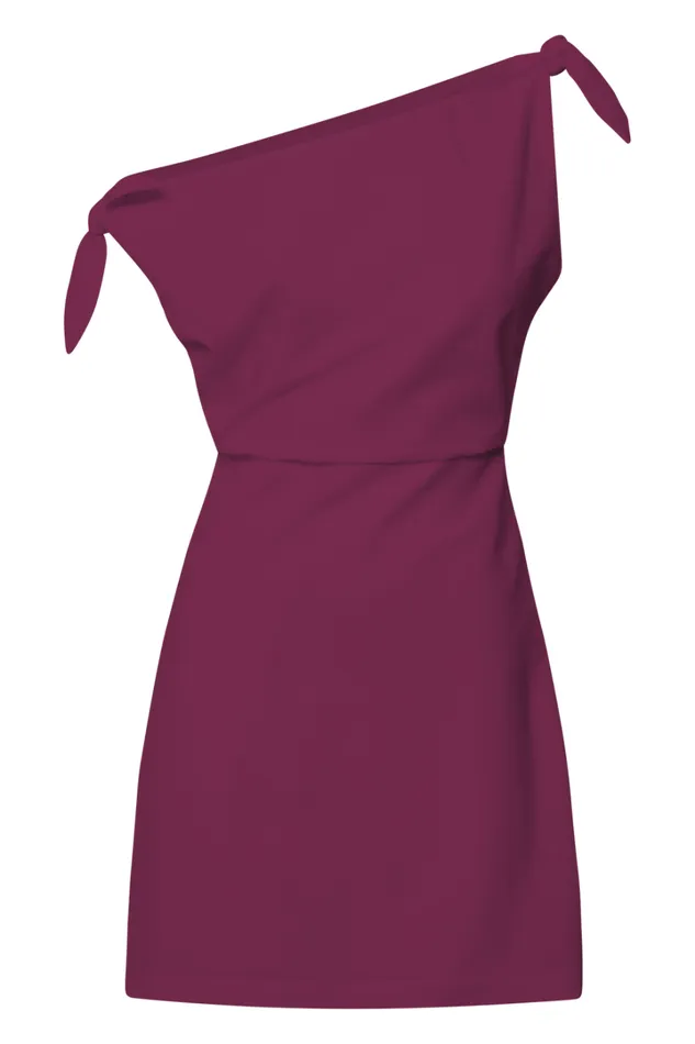 Jeofina Mini Dress 8211 Off The Shoulder Linen Look Dress In Merlot Women Showpo Dresses