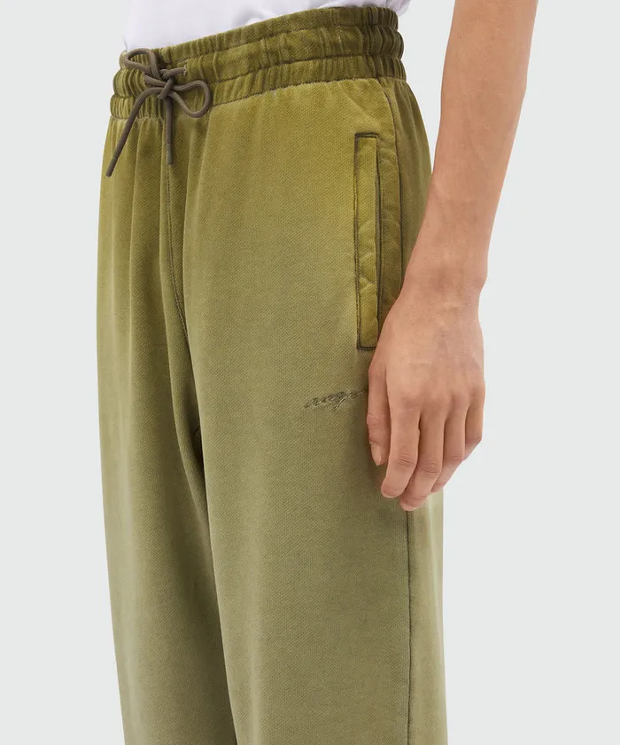 Jersey Jogging Pants With Faded Effect Men MSGM Pants And Shorts