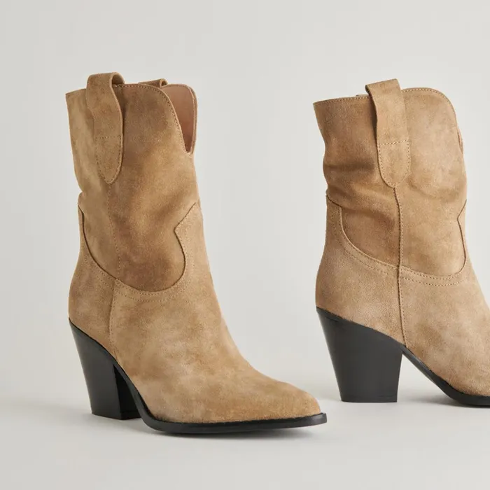 Jetro Boots Khaki Suede Women Dolce Vita Boots and Booties