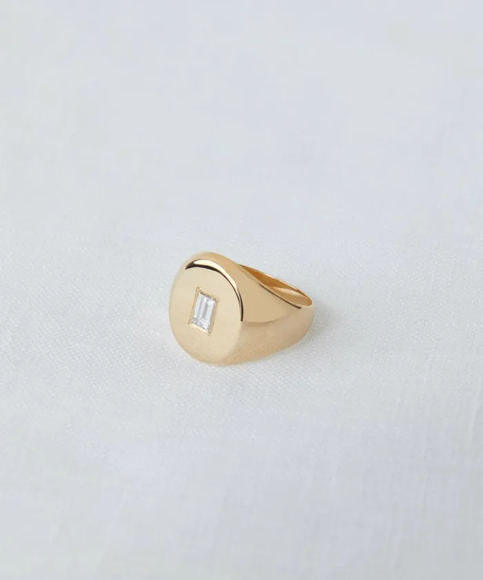 Jewelry Women Jenni Kayne Gemma Baguette Signet Ring Gold