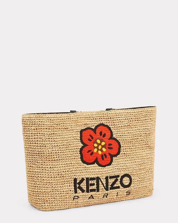 Kenzo Bags Women Beach039 Large Raffia Tote Bag Black