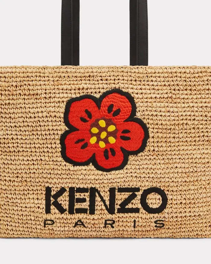 Kenzo Bags Women Beach039 Large Raffia Tote Bag Black