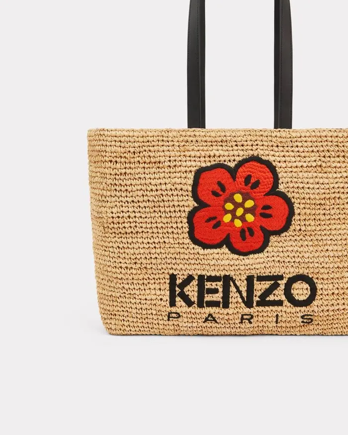 Kenzo Bags Women Beach039 Large Raffia Tote Bag Black