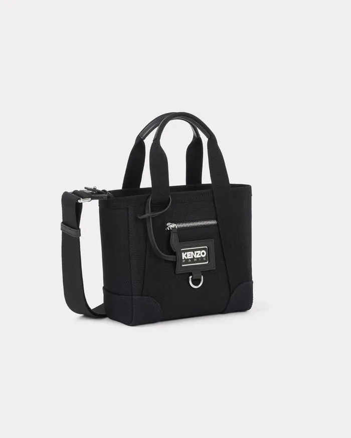 Kenzo Bags Women Mini 039 Tag039 Canvas Tote Bag Black