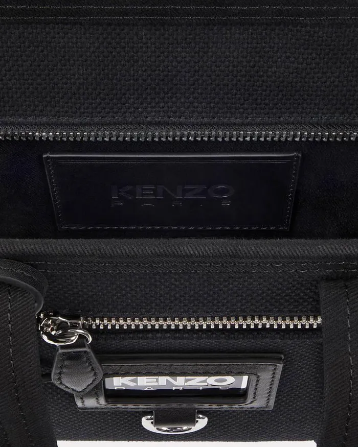 Kenzo Bags Women Mini 039 Tag039 Canvas Tote Bag Black