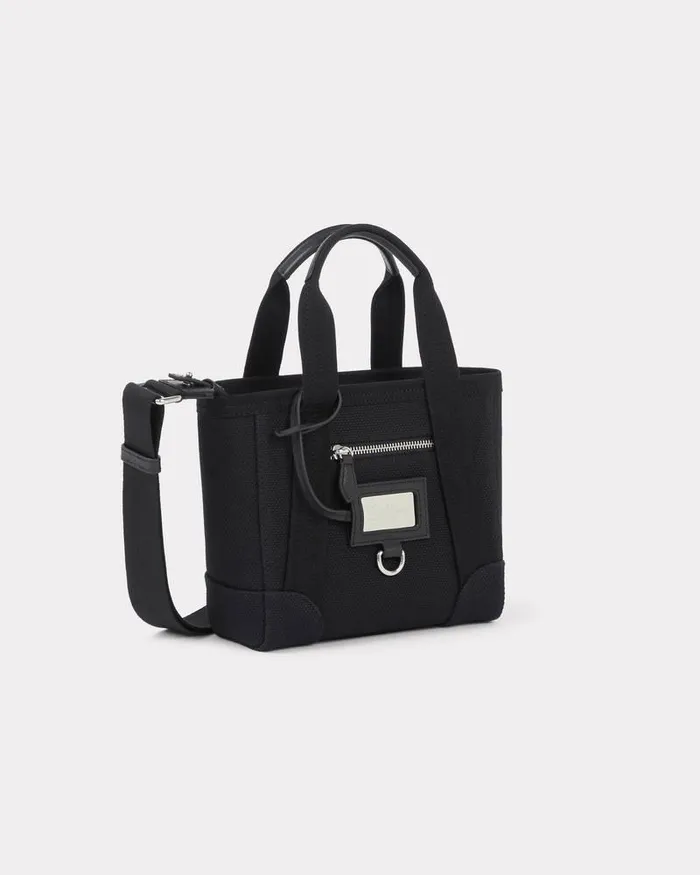 Kenzo Bags Women Mini 039 Tag039 Canvas Tote Bag Black