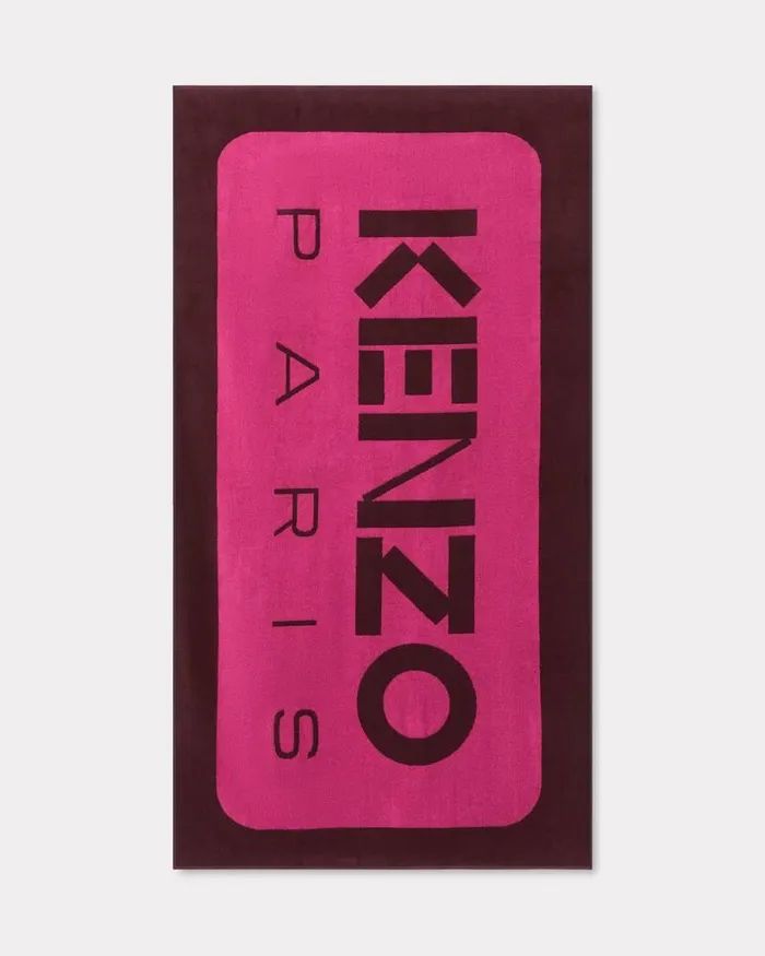 Kenzo Beachwear MenWomen Paris039 Beach Towel Deep Fuschia