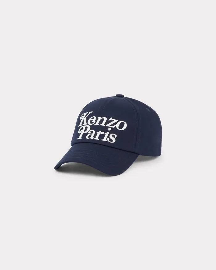 Kenzo Caps And Hats MenWomen Utility039 Cotton Cap Navy Blue