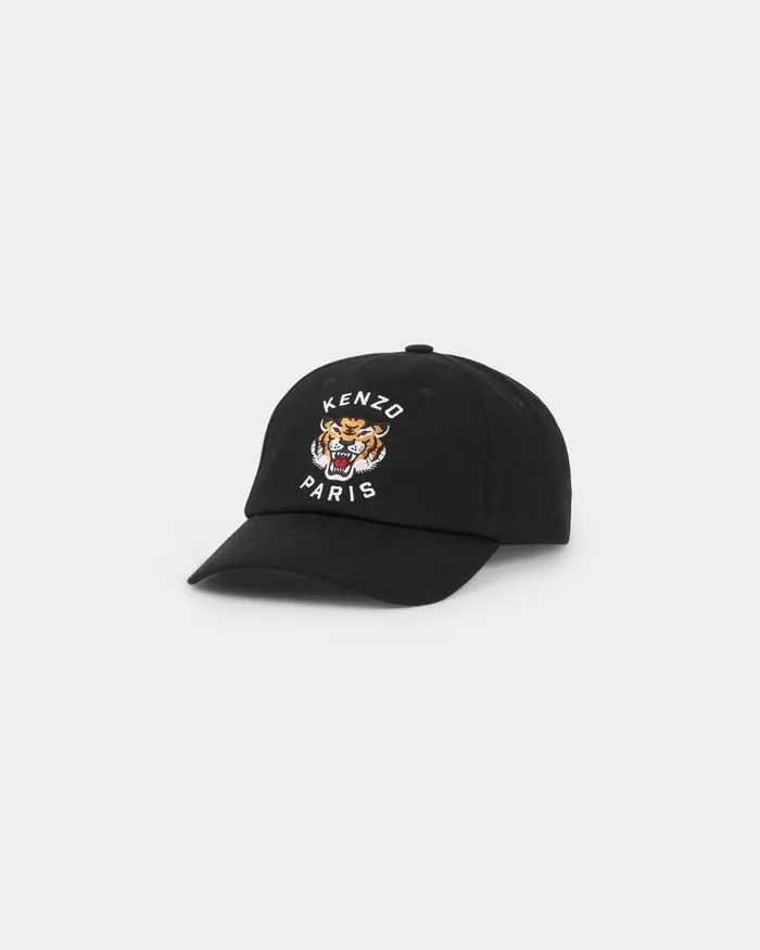 Kenzo Caps And Hats MenWomen Varsity039 Cotton Cap Black