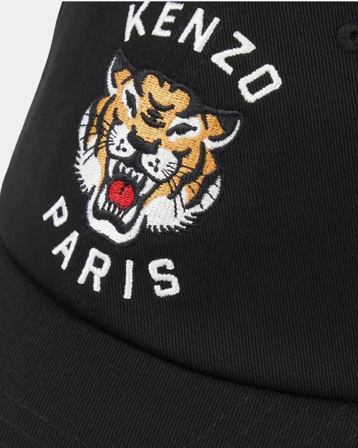 Kenzo Caps And Hats MenWomen Varsity039 Cotton Cap Black