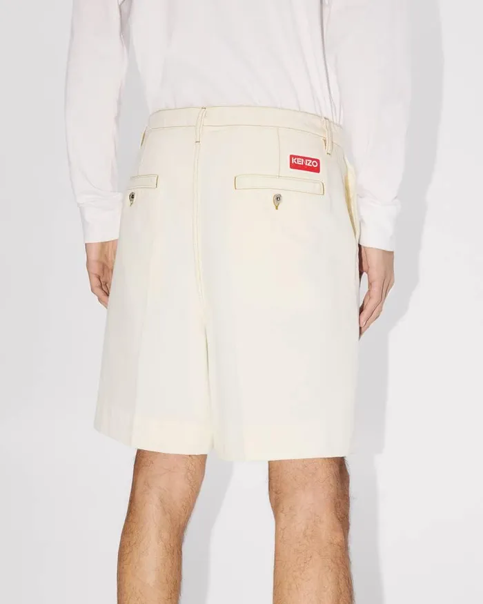 Kenzo Denim Men Creations039 Relaxed Straight Short Stone Bleached White Denim