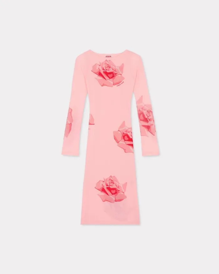 Kenzo Dresses And Skirts Women Rose039 Midi Pleated Dress Faded Pink
