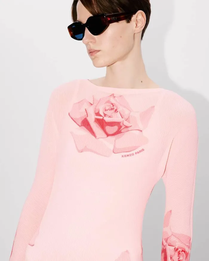 Kenzo Dresses And Skirts Women Rose039 Midi Pleated Dress Faded Pink