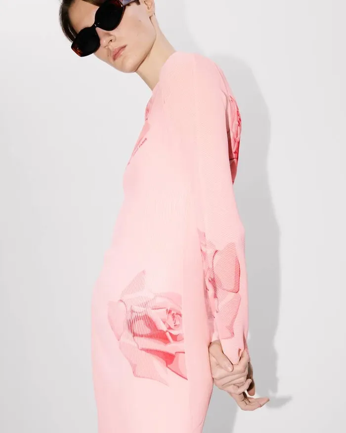 Kenzo Dresses And Skirts Women Rose039 Midi Pleated Dress Faded Pink