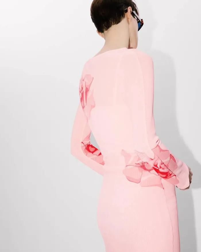 Kenzo Dresses And Skirts Women Rose039 Midi Pleated Dress Faded Pink