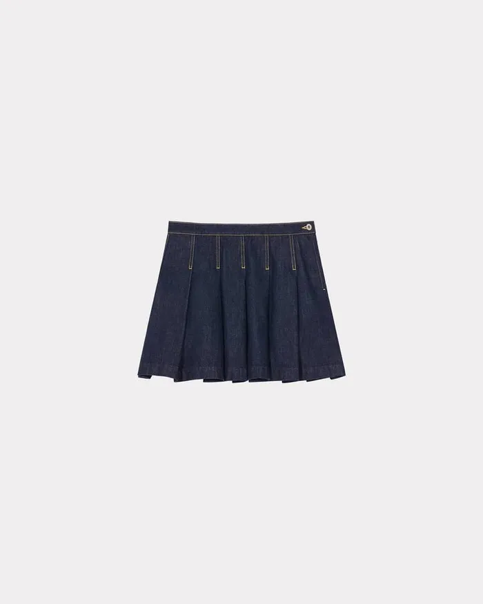 Kenzo Dresses And Skirts Women Short Skirt Rinse Blue Denim