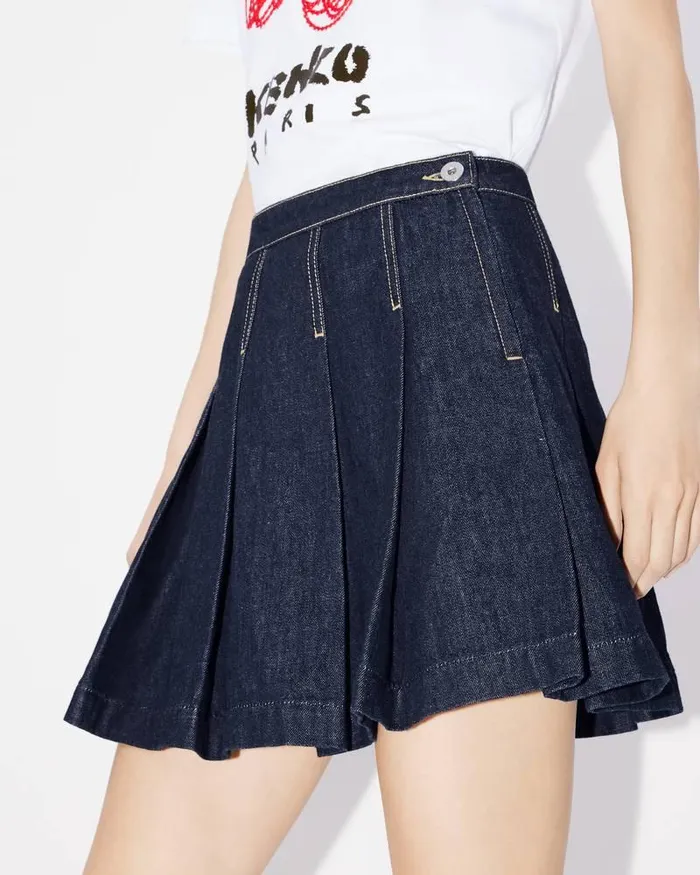 Kenzo Dresses And Skirts Women Short Skirt Rinse Blue Denim