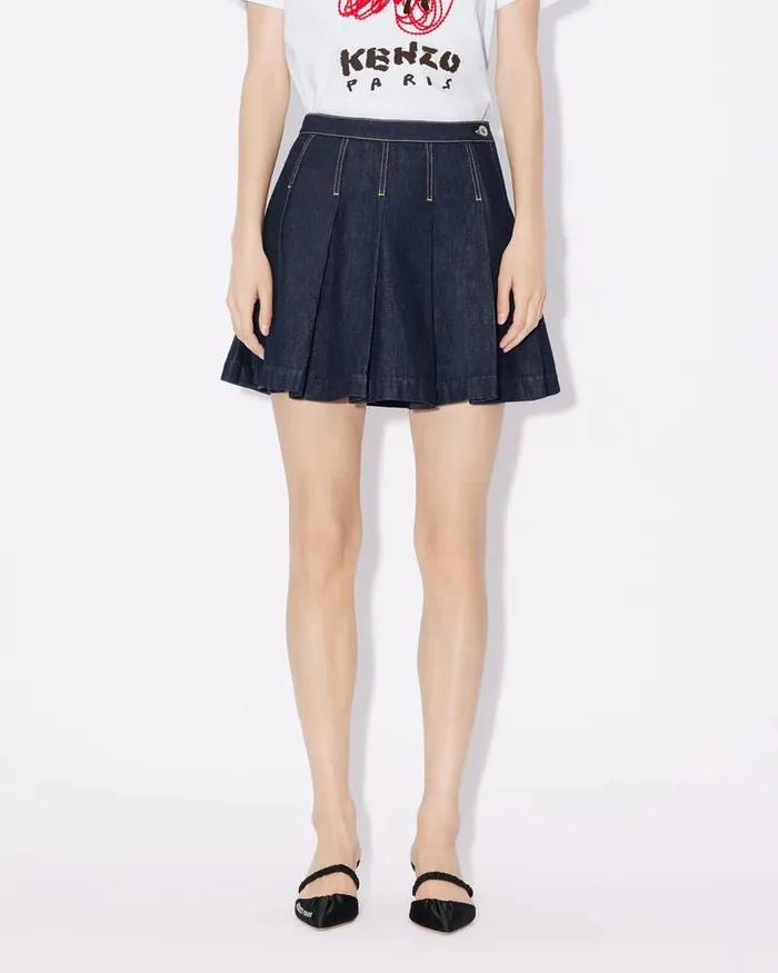 Kenzo Dresses And Skirts Women Short Skirt Rinse Blue Denim