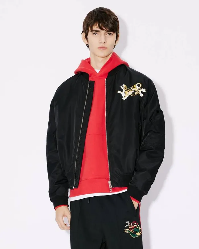 Kenzo Jackets And Coats Men 039Year Of The Dragon039 Embroidered Bomber Jacket Black