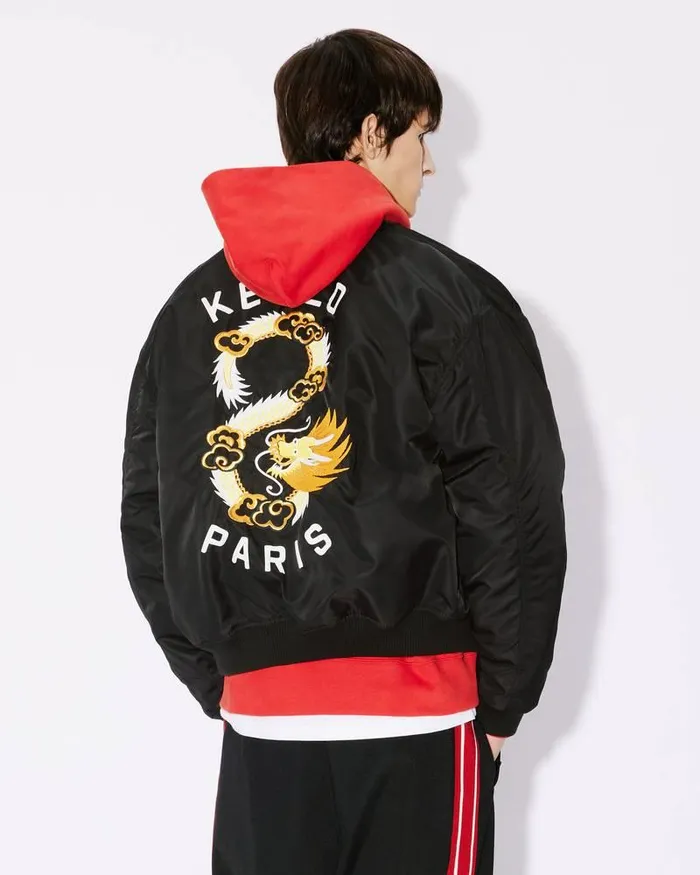 Kenzo Jackets And Coats Men 039Year Of The Dragon039 Embroidered Bomber Jacket Black