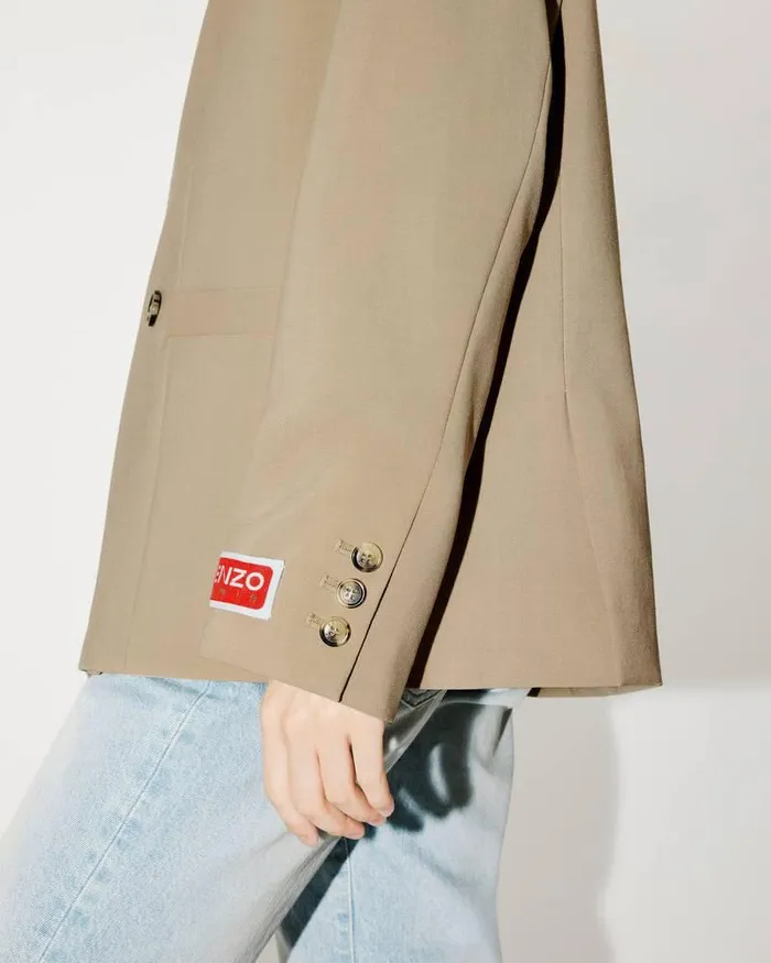 Kenzo Jackets And Coats Women Kimono Blazer Dark Beige