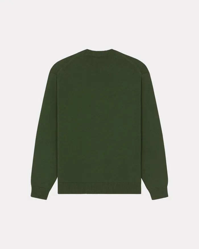 Kenzo Knitwear Men Boke Flower039 Jumper Dark Khaki