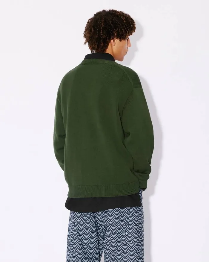Kenzo Knitwear Men Boke Flower039 Jumper Dark Khaki