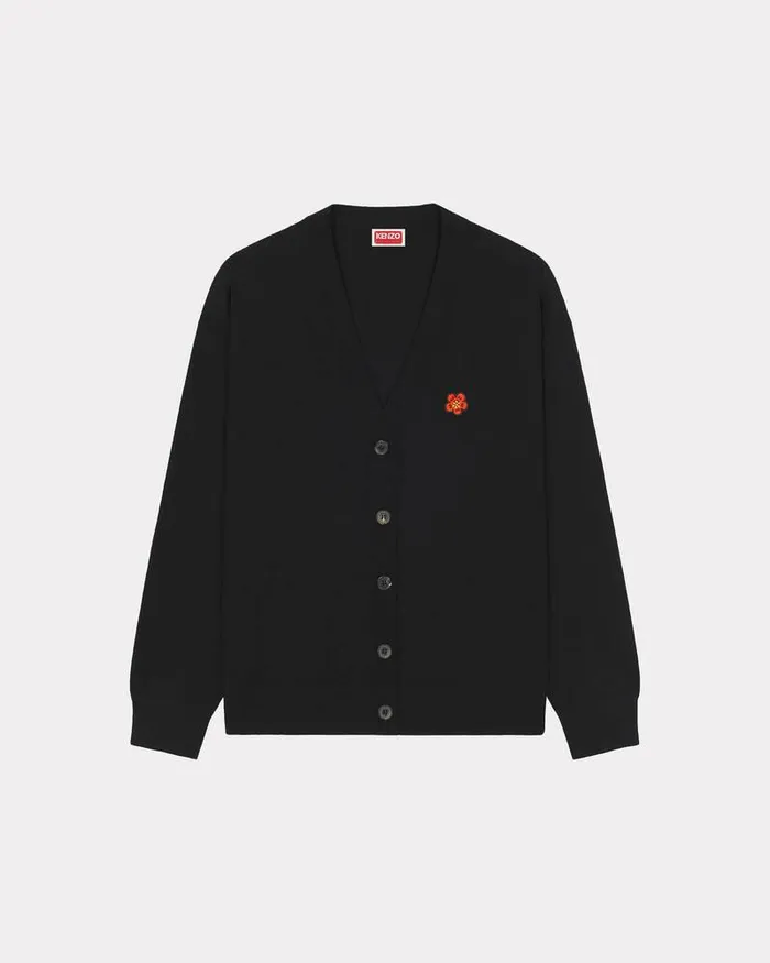 Kenzo Knitwear Women 039Boke Flower039 Embroidered Cardigan Black
