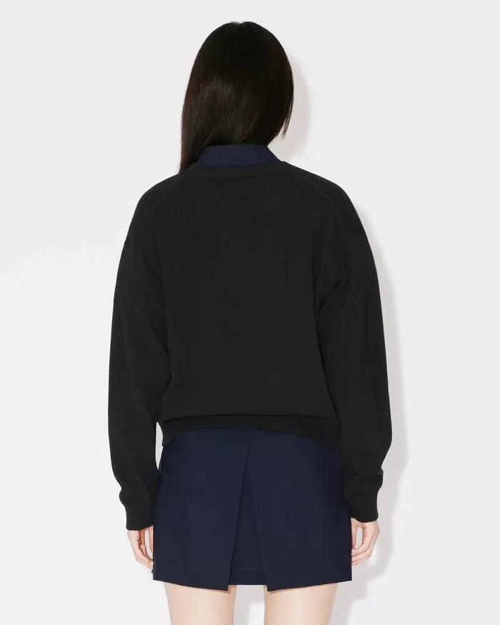 Kenzo Knitwear Women 039Boke Flower039 Wool Jumper Black