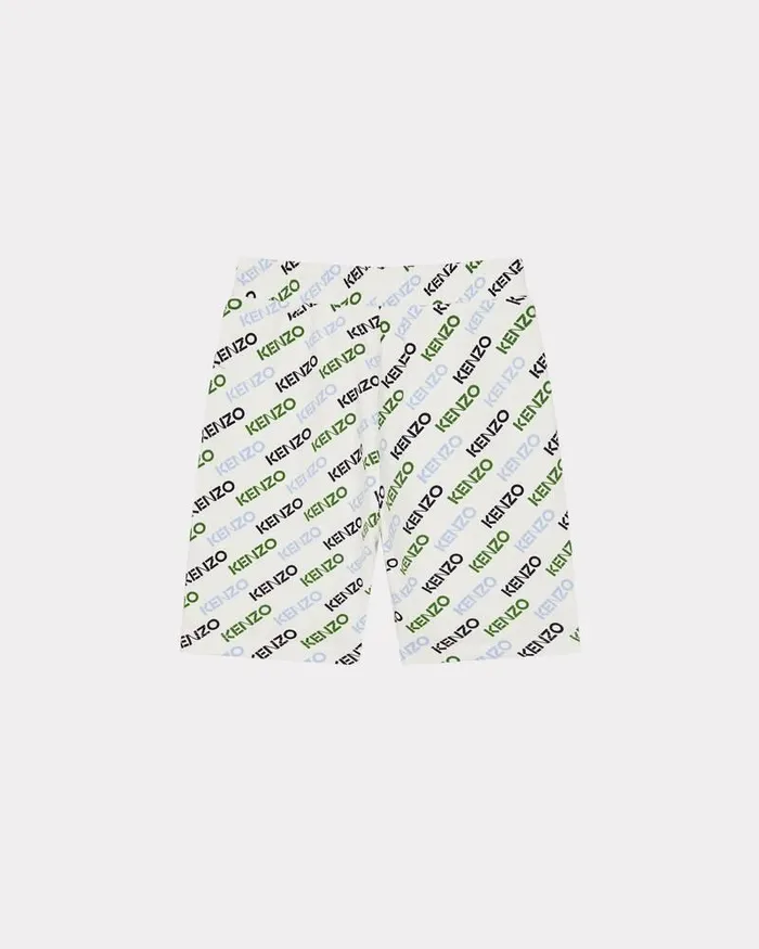Kenzo Pants And Shorts Kids Casual Bermuda Shorts Off White