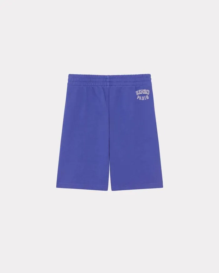 Kenzo Pants And Shorts Kids Embroidered Cotton Bermuda Shorts Electric Blue