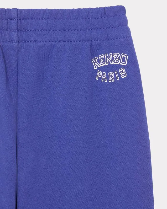 Kenzo Pants And Shorts Kids Embroidered Cotton Bermuda Shorts Electric Blue