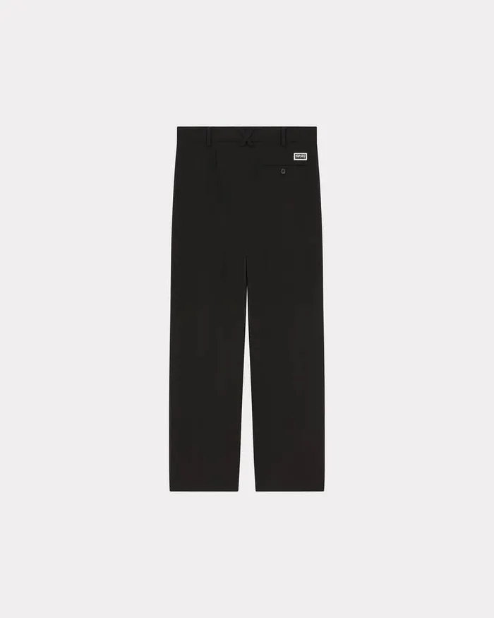 Kenzo Pants And Shorts Men Pleated Suit Trousers Black