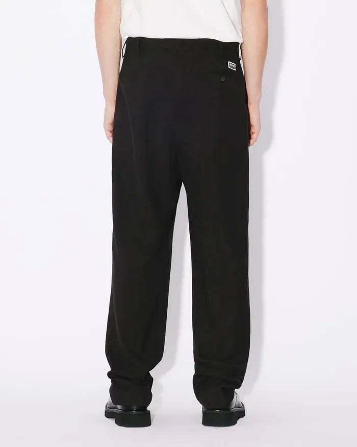 Kenzo Pants And Shorts Men Pleated Suit Trousers Black