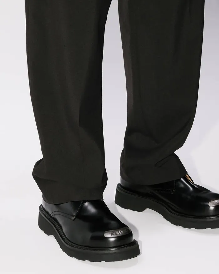 Kenzo Pants And Shorts Men Pleated Suit Trousers Black
