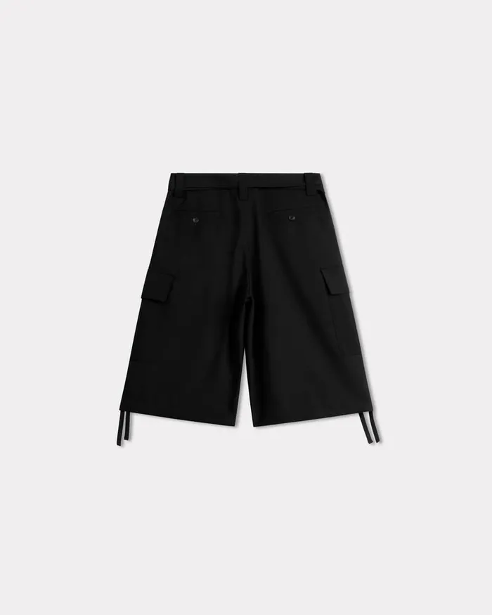 Kenzo Pants And Shorts Men Tailored Cargo Shorts Black