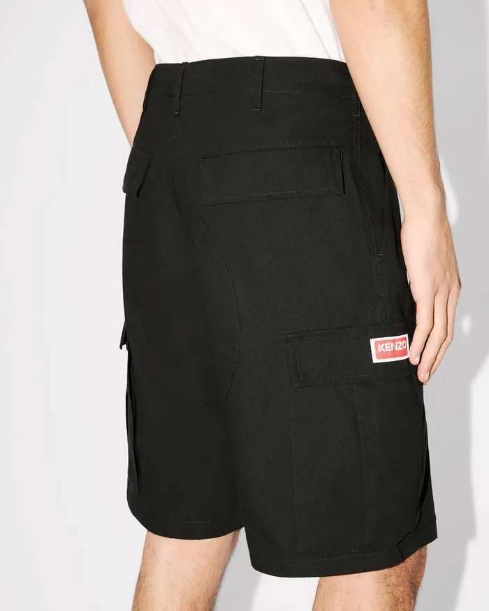 Kenzo Pants And Shorts Men Workwear Cargo Shorts Black