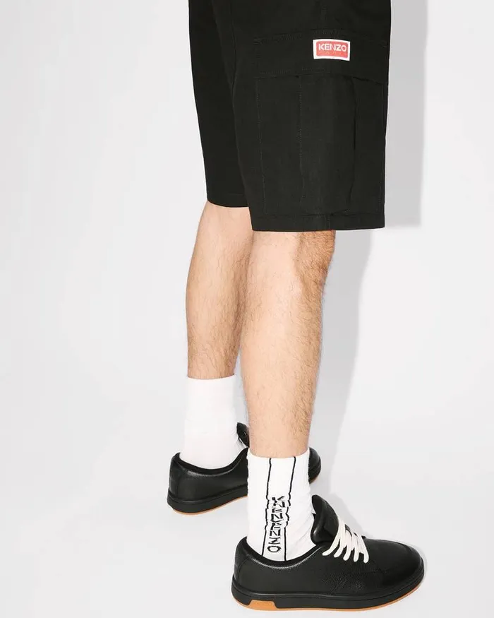 Kenzo Pants And Shorts Men Workwear Cargo Shorts Black