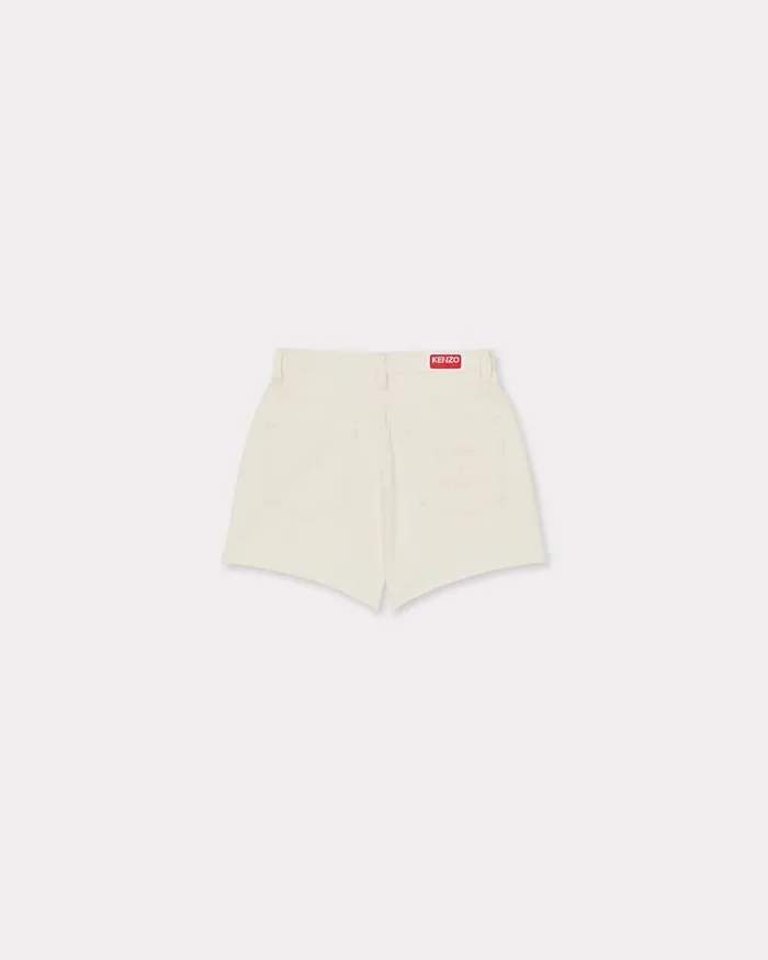 Kenzo Pants And Shorts Women Denim Short Stone Bleached White Denim