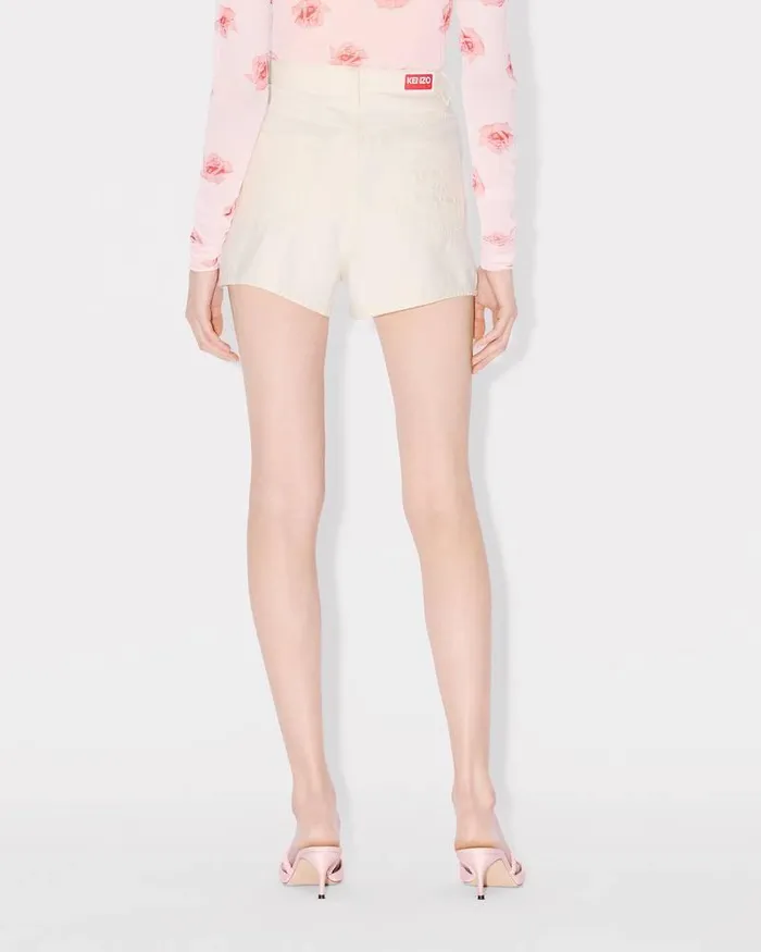 Kenzo Pants And Shorts Women Denim Short Stone Bleached White Denim