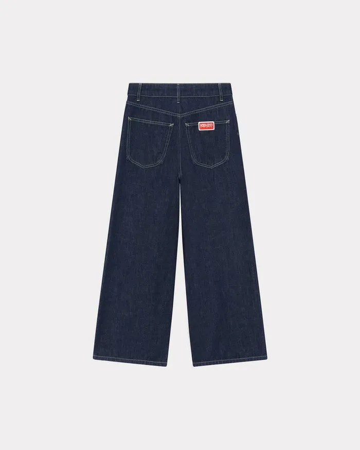 Kenzo Pants And Shorts Women SUMIRE Cropped Jeans Rinse Blue Denim