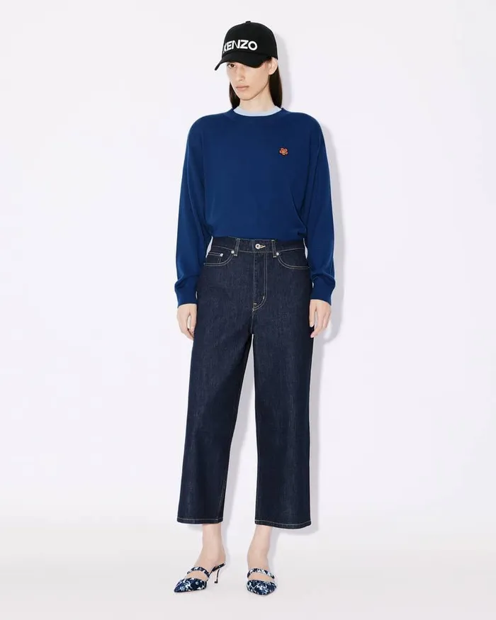 Kenzo Pants And Shorts Women SUMIRE Cropped Jeans Rinse Blue Denim