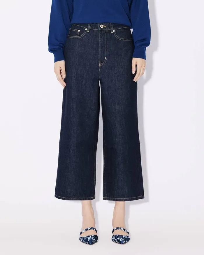 Kenzo Pants And Shorts Women SUMIRE Cropped Jeans Rinse Blue Denim