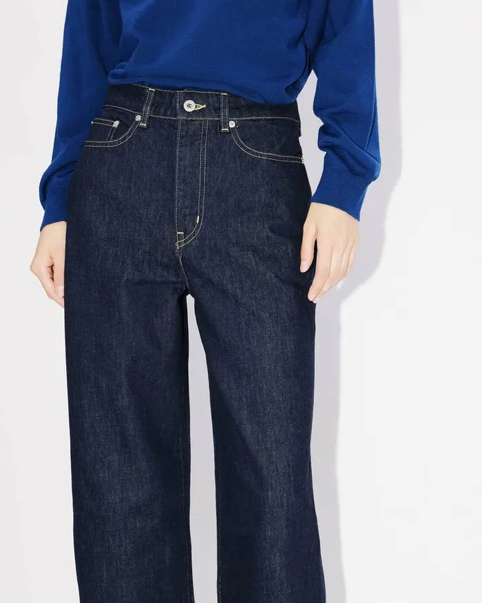 Kenzo Pants And Shorts Women SUMIRE Cropped Jeans Rinse Blue Denim