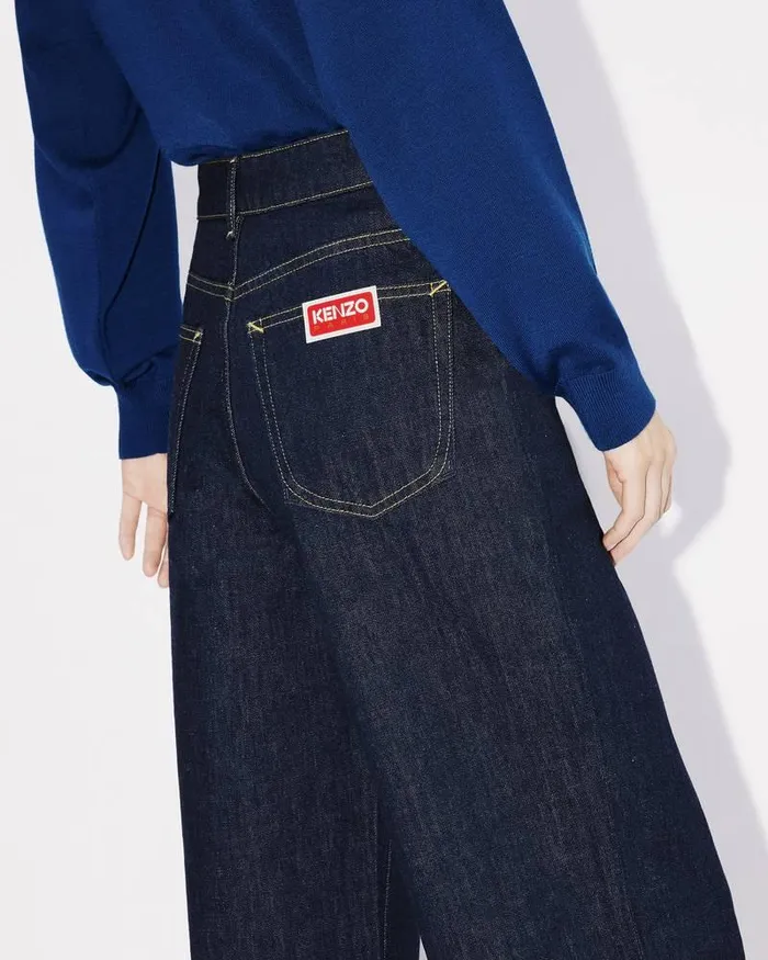 Kenzo Pants And Shorts Women SUMIRE Cropped Jeans Rinse Blue Denim
