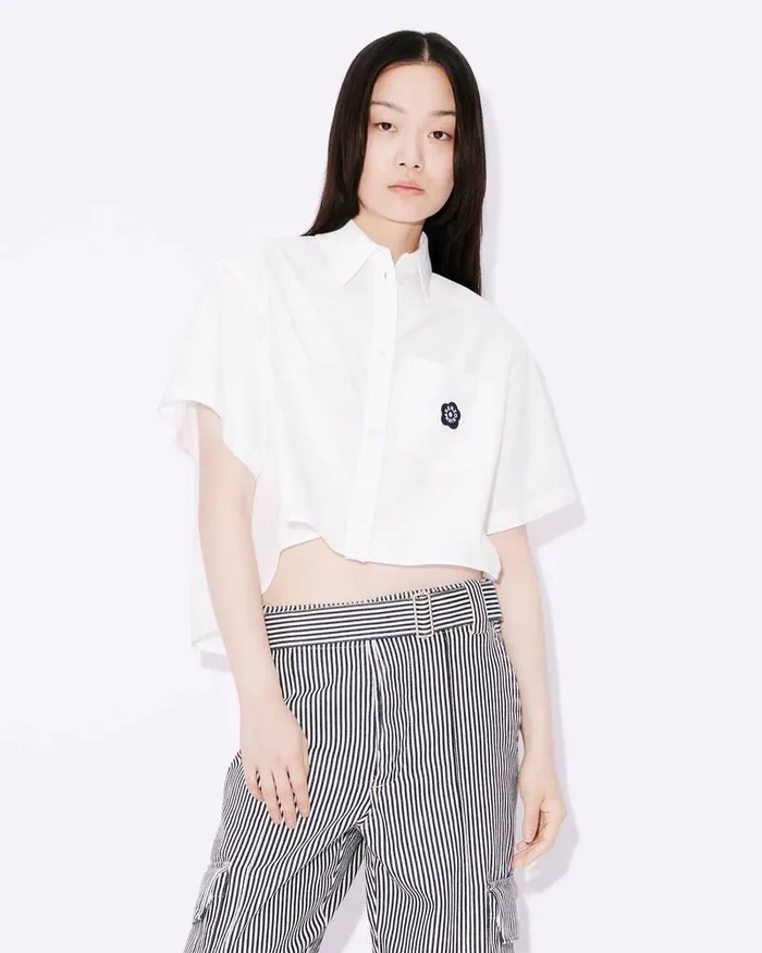 Kenzo Shirts And Tops Women 039Boke Flower 20039 Cropped Shirt White