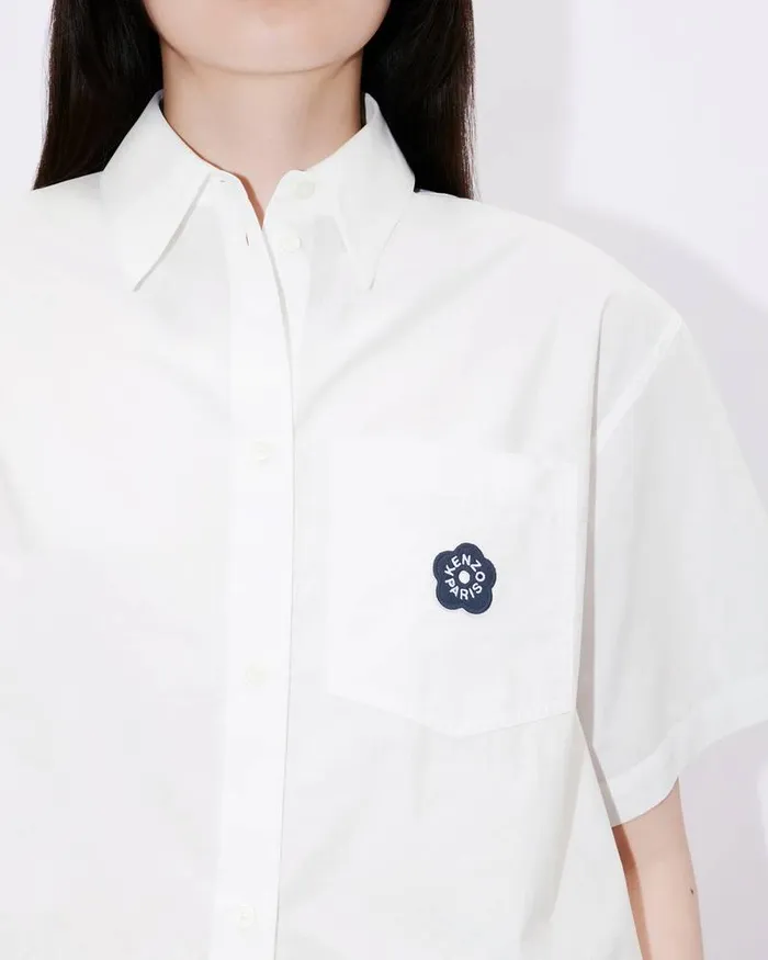 Kenzo Shirts And Tops Women 039Boke Flower 20039 Cropped Shirt White