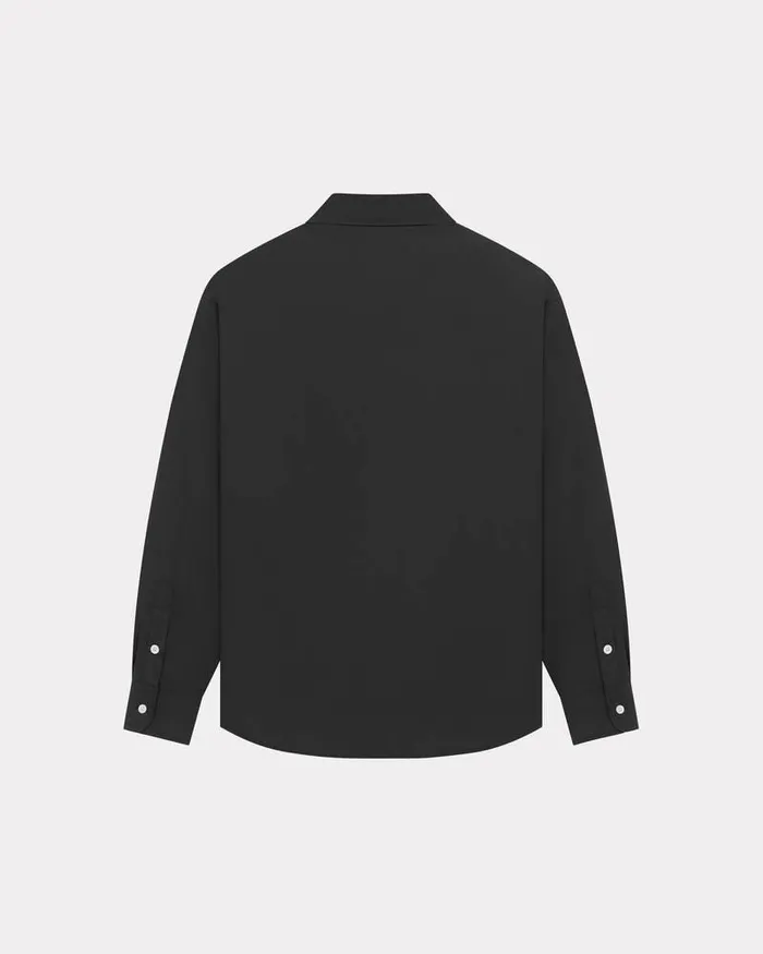 Kenzo Shirts MenWomen Bicolor Paris039 Padded Genderless Shirt Jacket Black